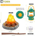 Set, MITCIEN Camping Toys Play Pretend Campfire, Play Food for Kids with Oil Lantern, Pretend Fruits Vegetables