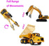 Ailejia 1/50 Scale Articulated Dump Truck Excavator Toy Alloy Models for Construction Vehicle Gifts