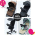 3-in-1 Universal Stroller Snack Tray with Dual Cup Holders, Sturdy Bar Attachment Compatible with Uppababy, Nuna