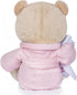 My OLi 9" Teddy Bear Plush Toy Dressed in Bathrobe with Soothing Towel “Get Well Soon” Gift for Kids, Pink