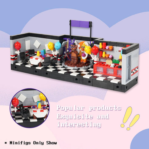 MOOXI-MOC FNAF Stage Building Set, Creative Building Blocks Kit for Kids (745pcs)