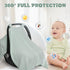Muslin Car Seat Cover for Babies, Baby Carseat Cover for Boys Girls, Lightweight Infant Car Seat Canopy, Breathable