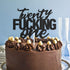 Twenty One Black Glitter Cake Toppers for 21st Birthday Party Decorations Supplies