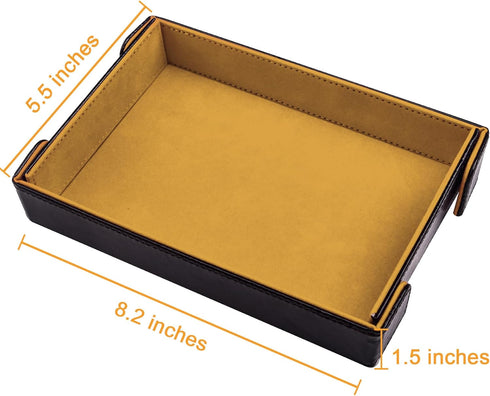 SIQUK Magnetic Folding Dice Tray Rectangle Dice Rolling Tray PU Leather Trays Foldable Holder Rolling Mat Storage Box