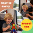 FEWOVUZ 26PCS Set 3+, Mini Magnetic Tiles Building Blocks with Portable Iron Case, STEM Travel Toys for Kids Ages