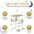 Baby Mobile for Crib - Handmade Modern Boho Baby Mobiles for Bassinet Felt Nursery Mobile Gender Neutral - Gold Moon