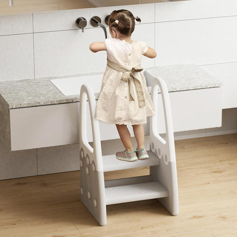 Counter, Toddler Step Stool, Kids Two Step Tower for Bathroom Sink, Toilet Potty Training, Kitchen Children Step Up