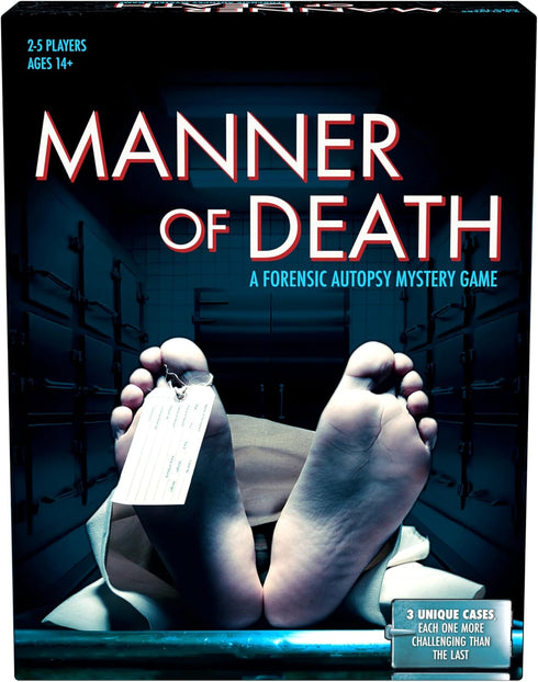 3 2-5 14+ Endless Games Manner of Death | True Crime Autopsy Game | Forensic Investigation Mystery with Unique Cases |