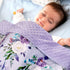 Baby Blankets for Girls Boys Soft Plush Minky Blanket 30x40 Inches with Double Layer Dotted Backing for Toddler Newborn, Purple Baby Crib Blanket for Nursery, Baby Car Seat, Pet, Floral by CARUILI