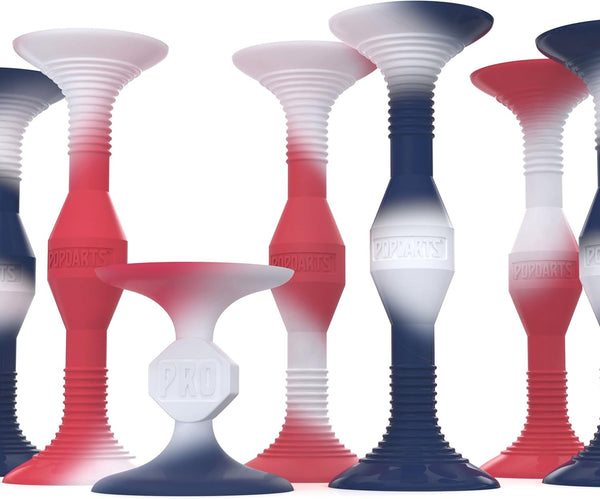 Popdarts USA Themed PRO Pack Game Set, Indoor Outdoor Suction Cup Throwing Game, Red White Blue Wigglenobber Target