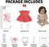 20 Inch Set, F963 3+ SCOM Reborn Baby Doll, Realistic Toddler Girl Doll with Soft Weighted Cloth Body & Vinyl Limbs