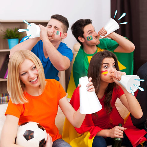 Woanger 12 Pieces Cheer Megaphone, Plastic Noisemaker for Party Favors and Sports Events
