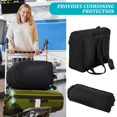 Dansydaisy Backpack Padded Backless Booster Car Seat Travel Bag for Airplane Durable Car Seat Bag Cover for Waterproof