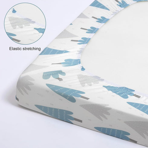 FHMJYH Pack 2 Set. Set. Pack n Play Fitted Sheet. Piece Mini Crib Sheet. Elastic Playard Sheet. Portable Sheet Elastic