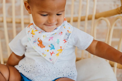 Copper Pearl Baby Bandana Bibs - 4 Pack Soft Cotton Bibs for Drooling & Teething, Adjustable Fit, Many Styles
