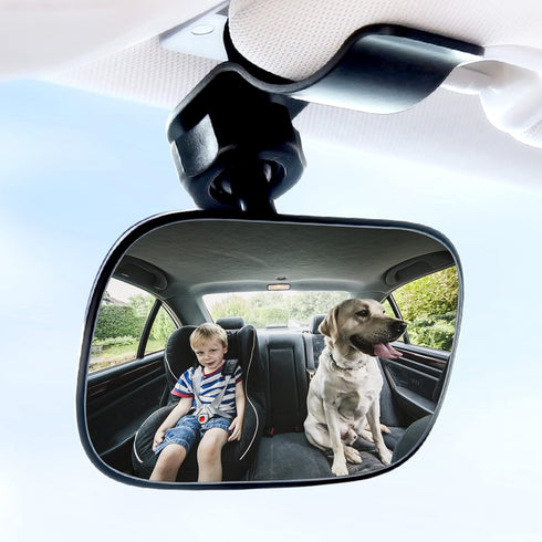 Universal Car Interior Rearview Baby Mirror, Wide Angle Convex Clip-on Mirrors for Viewing Rear Passengers