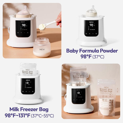 3 8 1 NCVI Baby Milk Warmer Mins Fast Heating in Functions, Infant Breast Milk Bag Warmer with Timer and Precise