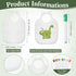 26 Set 15 10 Pcs Baby Bibs and Game Baby Shower Game Sign White Feeder Bibs Fabric Markers for Gender Reveal (Green
