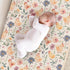 KuphiL10C Girls-16x32 Cartoon Farm Animals Chicken Flowers Floral Leaves Baby Changing Pad Cover,Unisex Farm Nursery