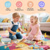 YUNLX 1-3 Set Baby Musical Instruments-Montessori Wooden Toys for Toddlers Neutral Colors Percussion Instruments