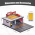 1/64 Scale Parking Garage Scene Model - 2 Layers Hot Wheels Display Case with LED Light for 11 Diecast Cars, Red