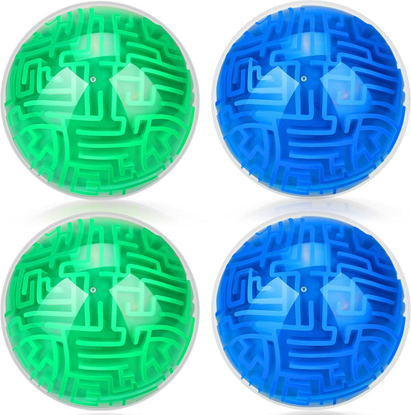 Sumind 4 Pcs 3D Puzzle Maze Ball, Magic Brain Teasers Games for Adults Teens Hard Challenges