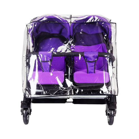Twins Baby Pushchair Rain Cover, Universal Waterproof Stroller Guard for Double Carriage, Outdoor Wind Dust Snow