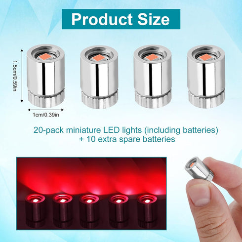 BTFO 20pcs Miniature Led Lights, Mini Electric Lights with Battery Powered for Dollhouse DIY Crafts Paper Lanterns