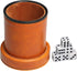 Leatherette Dice Cup with Lid, includes 6 Dices, Velvet Interior for Liars Dice Farkle Yahtzee Games, Brown