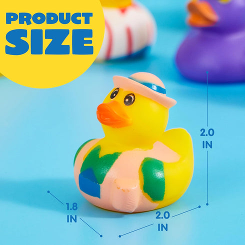 30 Summer JOYIN Pcs Rubber Ducks, Random Assortment Ducks Bulk with Mesh Carry Bag, Mini Rubber Duckies for Baby Bath