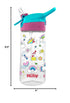 Nuby Push Button Flip-it Soft Spout Tritan Water Bottle, Pink Unicorns, 18 Oz