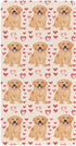 Bseiialft Golden Retrievers Pink Hearts Crib Sheets for Boys Girls Soft and Breathable