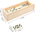 Set 6 28 Dominos for Adults, Double Domino Game, Double Six Standard Domino with Natural Wooden Box, Tiles,Tradditional
