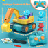 Lehoo Castle Remote Control Car for Toddlers, Rechargeable Excavator Toys for Boys Age 3-5