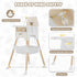 Zenvory 3 1 Baby High Chair in High Chairs for Babies and Toddlers Bear Toddler Chair Adjustable Height Highchair