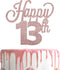 LINGTEER Happy 13th Birthday Cake Topper, Cheers to Thirteen Years Old Birthday Party Cake Centerpieces Decorations
