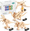 Dinosaur STEM Kits for Kids Ages 8-10-12, 4 in 1 Wood Building