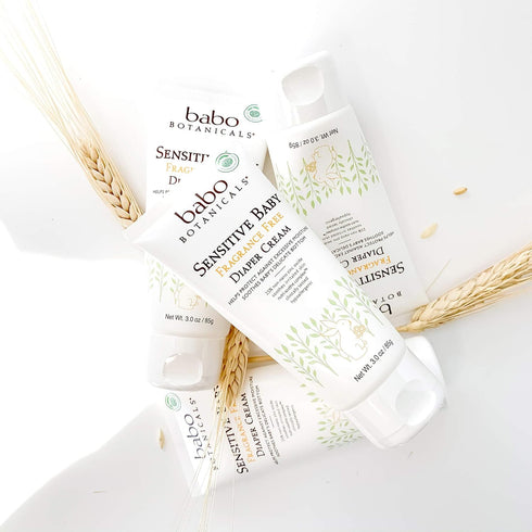 25% Babo Botanicals Sensitive Baby Fragrance-Free Diaper Cream - Natural Zinc Oxide - Calendula, Shea & Cocoa Butter