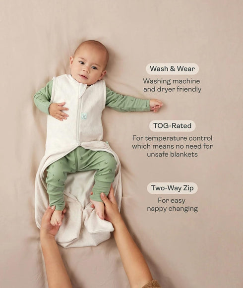 1.0 (3-12 ergoPouch Tog Jersey Sleeping Bag Arms-Out Baby Sleep Sack, Ideal Transition from Swaddling, Slim Fit Keeps