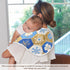 tplaotee 22x11in Merry Christmas with Blue and Gold Snowflakes Cotton Neutral Burp Cloths Good Absorbent? Baby wash