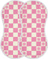 tplaotee 22x11in Peach Sun Checker Plaid Pattern Cotton burping Cloth Easy Care Baby wash Cloth for Unisex boy and Girl