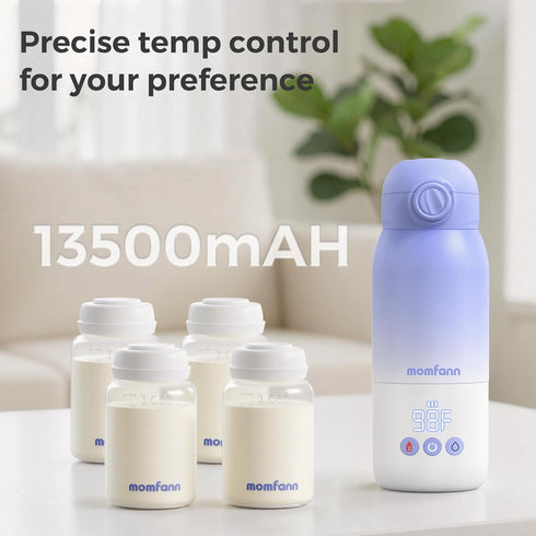 12 Portable Bottle Warmer for Travel, Dual Heating Modes, Instant Breastmilk, Formula, Water, Milk Warmer Bottle