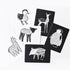 Wee Gallery Art Cards for Baby - Durable High Contrast Black and White Animal Flashcards for Newborns