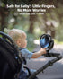 5000mAh 3-Speed 360 Koonie Portable Stroller Fan - Battery Operated, Flexible Clip-on Tripod, Rotate Flexible TripodUSB
