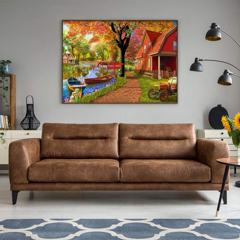 1000 Piece Jigsaw Puzzles for Adults - Autumn Village Puzzle