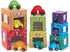 Melissa & Doug Nesting and Sorting Garages and Cars, 7 Graduated Garages and 7 Stackable Wooden Cars