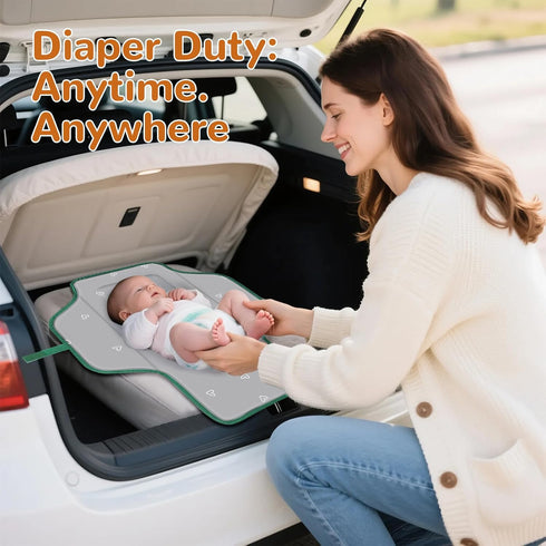 Portable Diaper Changing Pad, Waterproof Baby Changing Mat, Foldable Travel Baby Changing Station, Newborn Essential
