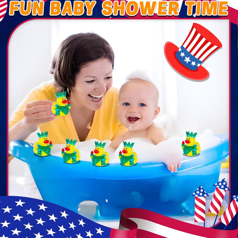 12 Ducks,4th Pcs Patriotic Rubber Ducks,Statue of Liberty of July Ducks for Party Favors Baby Bath Toys Kids Classroom