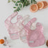 Boys(3 Pack,Toile,Bows) Tiny Twinkle Mess-Proof Baby Bibs for Eating | Waterproof, Wipeable Toddler Bibs with Catch-All