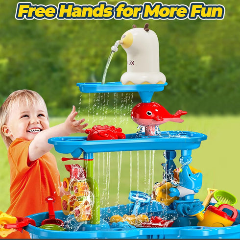 Yerloa Kids Water Table Pump for Toddlers, Portable Small Water Pump for Outdoor Summer Water Play Toys Accessories